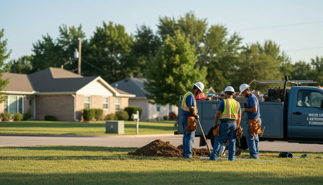Residential water line and bathroom plumbing service in Bicknell, IN